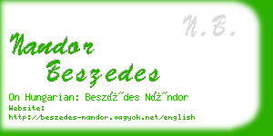 nandor beszedes business card